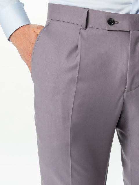 Costum Elegant Barbati Lila 100% Lana Lanificio Cerruti 110'S BMan388 (6)