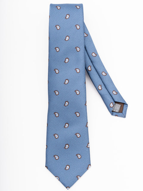 Cravata Barbati Albastru Bleu Imprimeu Paisley BMan834 (2)