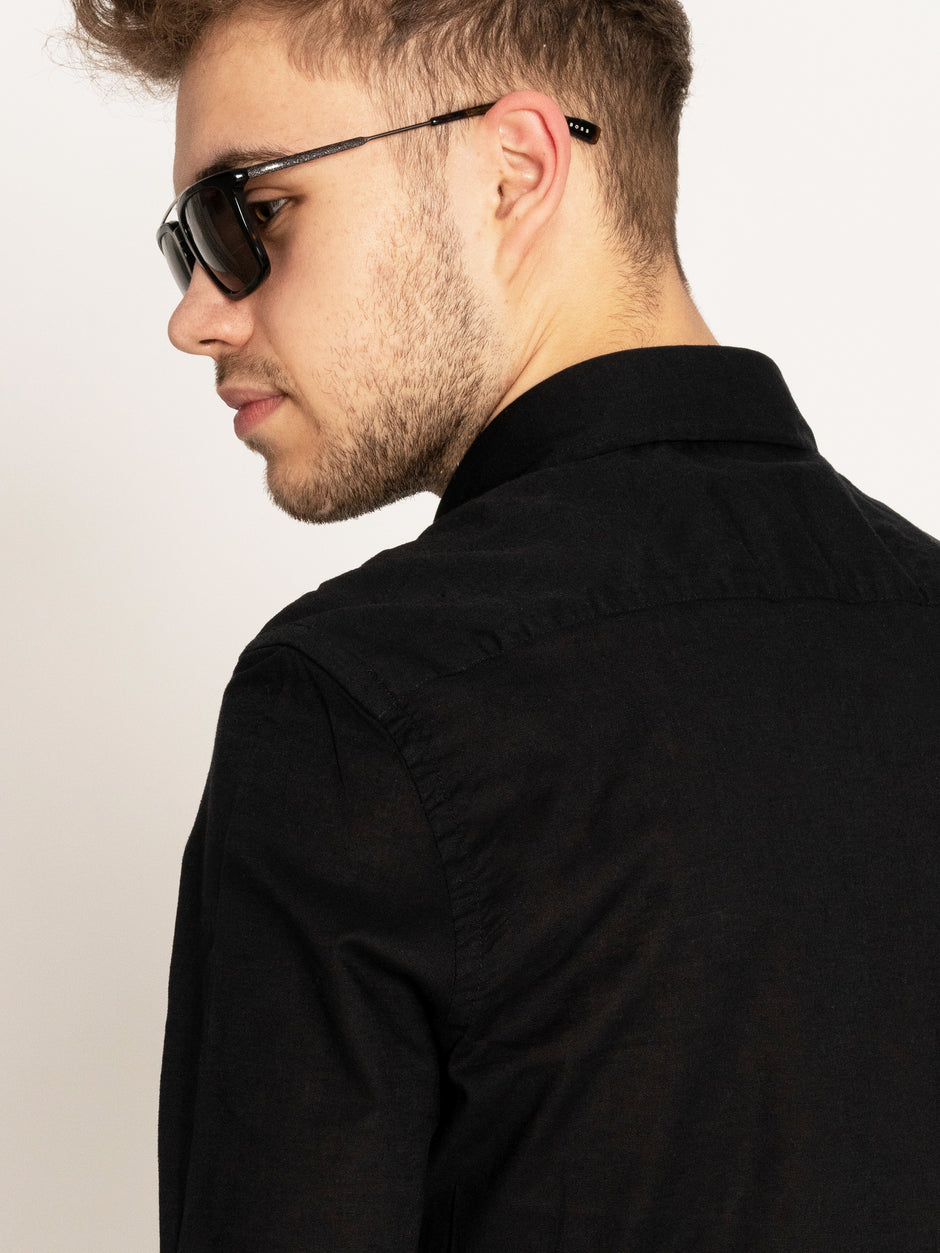Camasa Baieti 14-18 ani Din In Natural Neagra De Vara Bman772 (6)