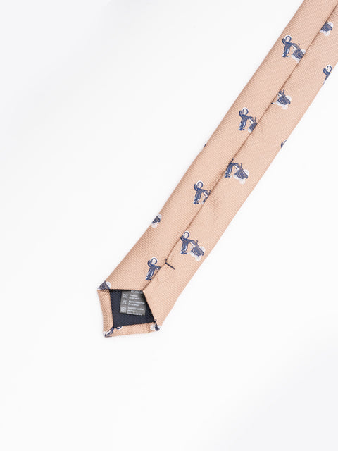 Cravata Barbati Crem Imprimeu Bleumarin Vespa BMan880 (4)