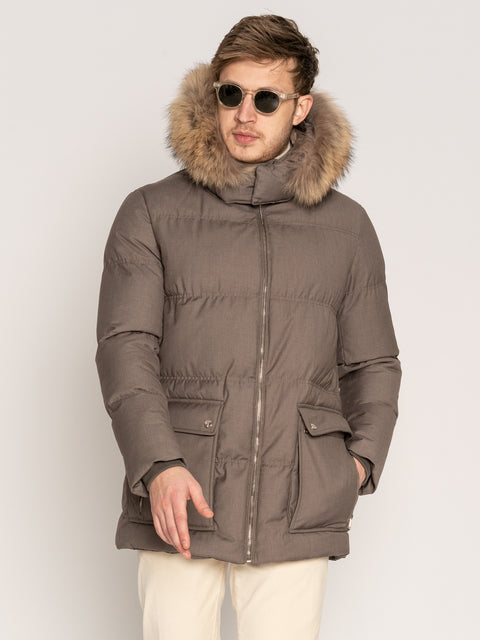 Geaca Premium Parma Bej Latte Barbati Iarna BMan0216 (1)