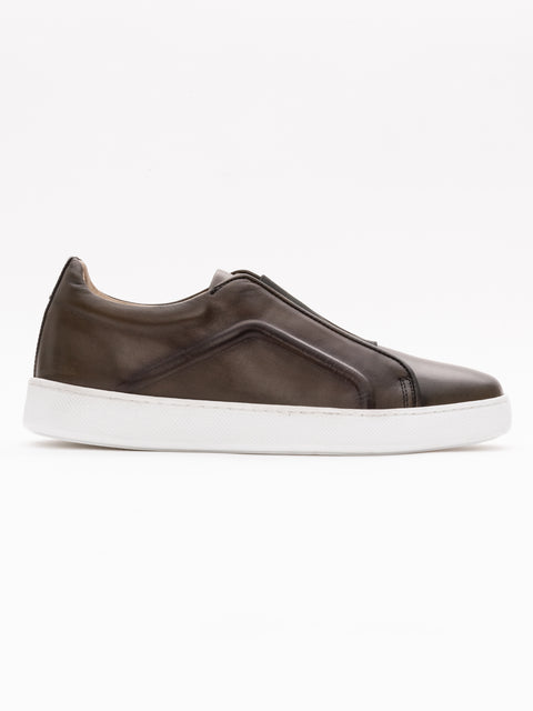 Pantofi Barbati Casual Kaki Cu Elastic 100% Piele Naturala BMan0389 (4)