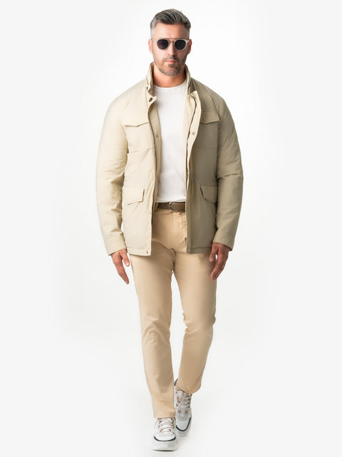 Jacheta Safari Barbati Crem Milano Design BMan0207 (4)