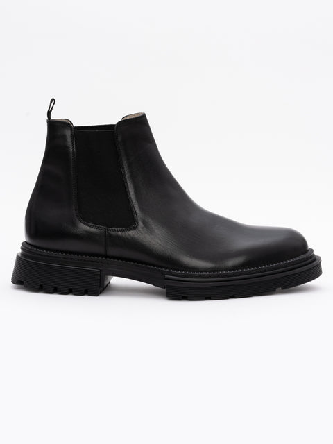Ghete Negre Barbati Modern Casual 100% Piele Naturala Design Zorlu BMan145 (1)