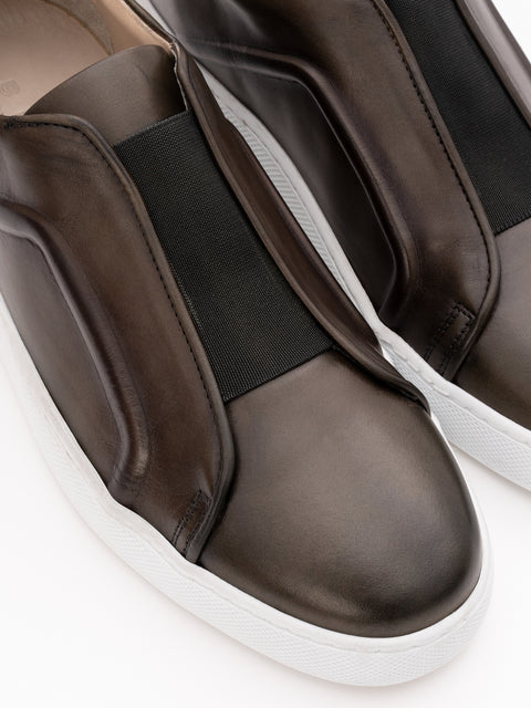 Pantofi Barbati Casual Kaki Cu Elastic 100% Piele Naturala BMan0389 (5)