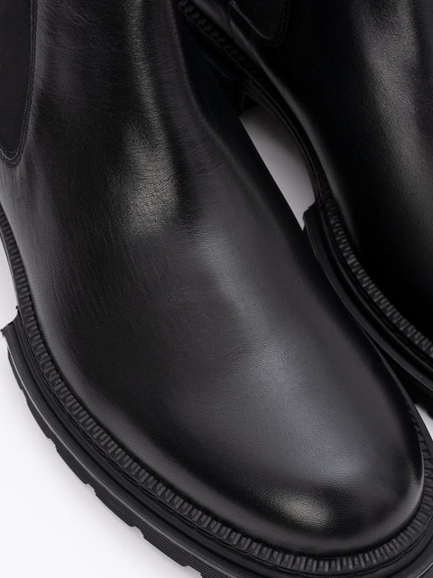 Ghete Negre Barbati Modern Casual 100% Piele Naturala Design Zorlu BMan145 (4)