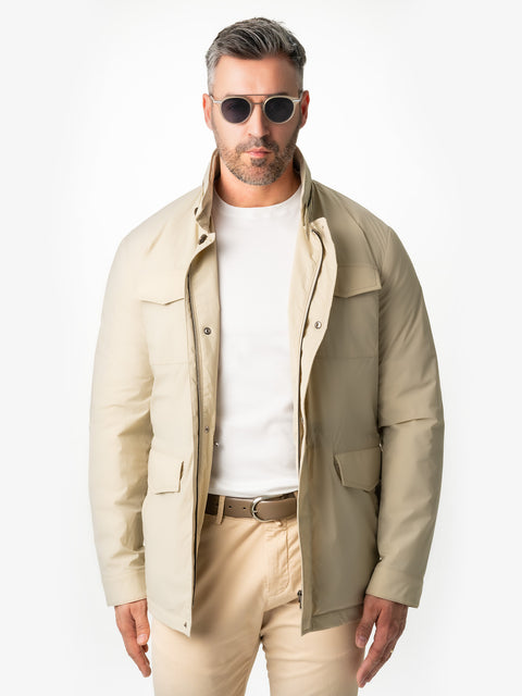 Jacheta Safari Barbati Crem Milano Design BMan0207 (6)