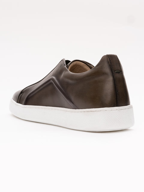 Pantofi Barbati Casual Kaki Cu Elastic 100% Piele Naturala BMan0389 (7)