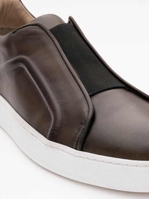 Pantofi Barbati Casual Kaki Cu Elastic 100% Piele Naturala BMan0389 (8)