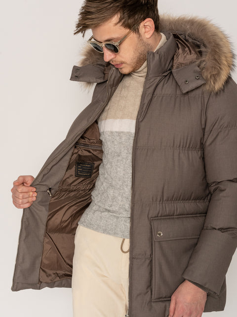 Geaca Premium Parma Bej Latte Barbati Iarna BMan0216 (6)