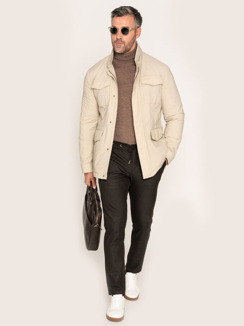 Pantaloni Cu Snur Office Barbati Maro Cafeniu Elastici FLexo Design BMan616 (2)
