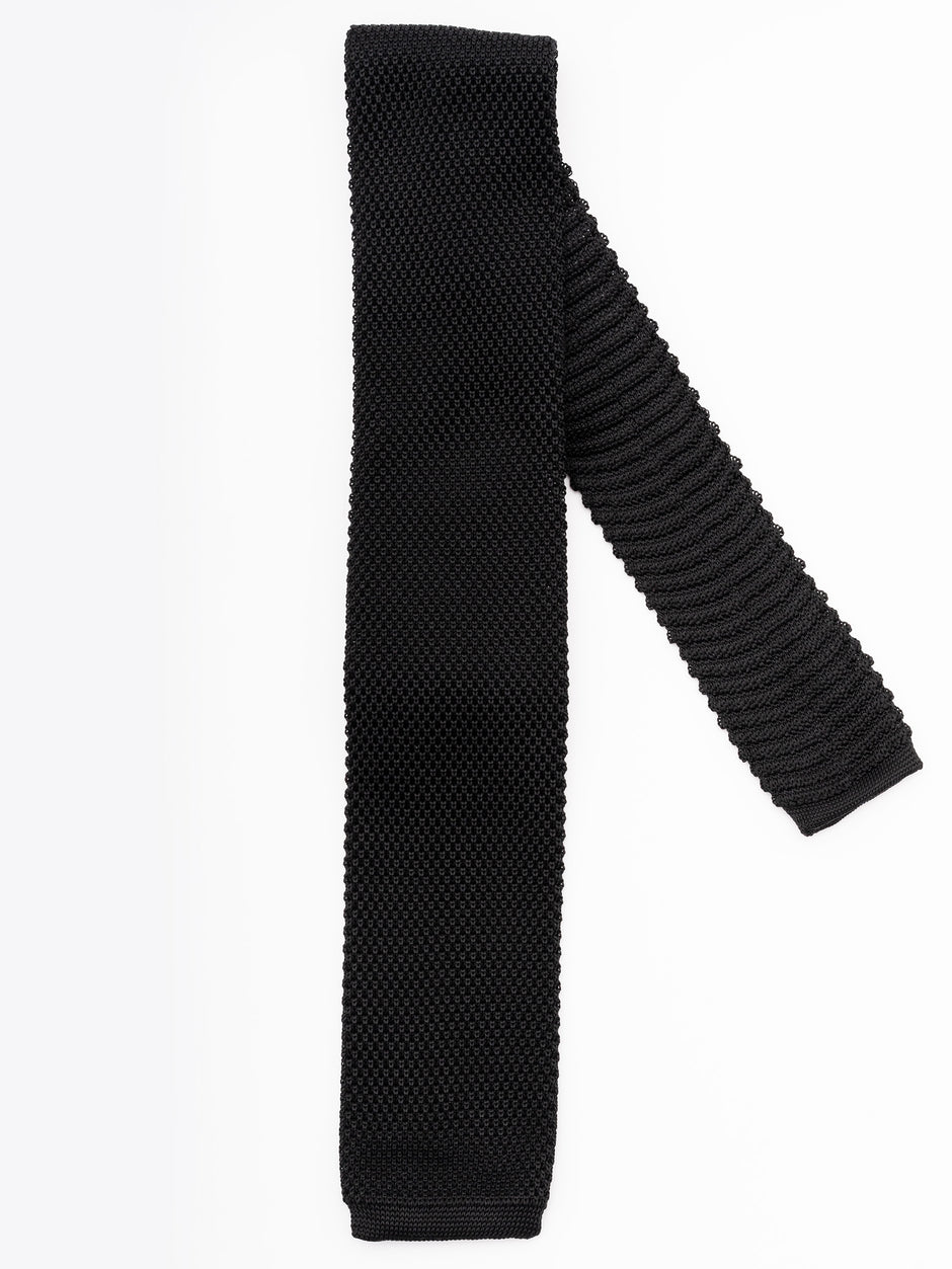 Cravata Barbati Neagra Tricotata Imprimeu Oxford BMan890 (2)