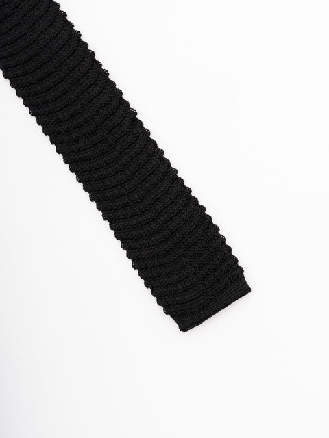 Cravata Barbati Neagra Tricotata Imprimeu Oxford BMan890 (4)