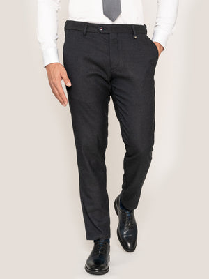 Pantaloni Eleganti Office Barbati Bleumarin Din Lana BMan615