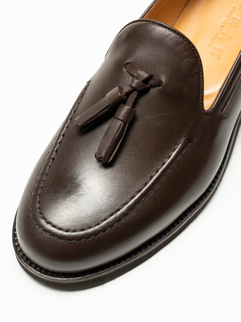 Mocasini Barbati Tassel Loafers Maro Inchis 100% Piele Naturala BMan215 (2)
