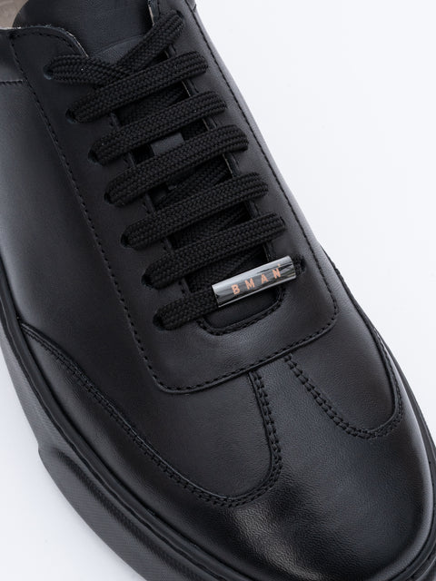 Pantofi Casual Barbati Negri Tip Sneakers 100% Piele Naturala Vitel BMan0349 (3)