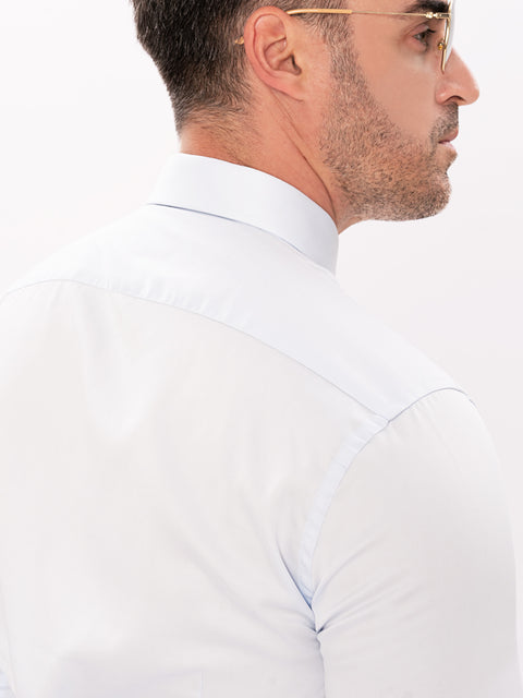 Camasa Barbati Bleu Manseta Butoni 100% Bumbac BMan780 (3)