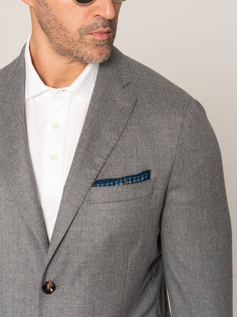 Sacou Barbati Gri 100% Lana Vitale Barberis 130'S Essentials BMan437 (3)