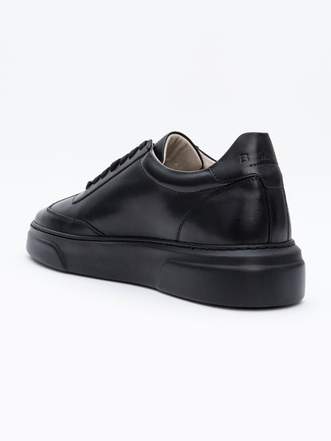 Pantofi Casual Barbati Negri Tip Sneakers 100% Piele Naturala Vitel BMan0349 (4)
