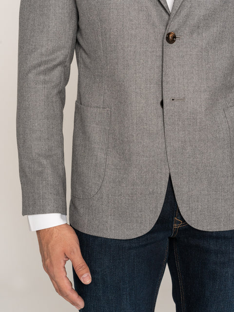 Sacou Barbati Gri 100% Lana Vitale Barberis 130'S Essentials BMan437 (7)