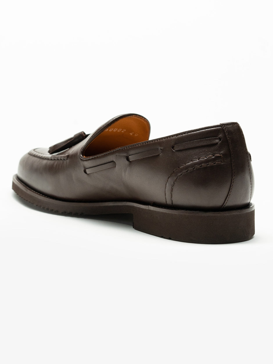 Mocasini Barbati Tassel Loafers Maro Inchis 100% Piele Naturala BMan215 (5)