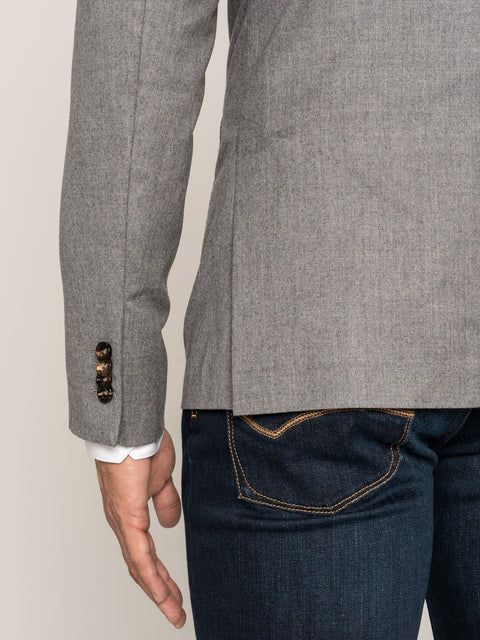 Sacou Barbati Gri 100% Lana Vitale Barberis 130'S Essentials BMan437 (5)
