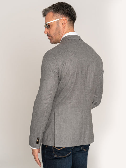 Sacou Barbati Gri 100% Lana Vitale Barberis 130'S Essentials BMan437 (8)