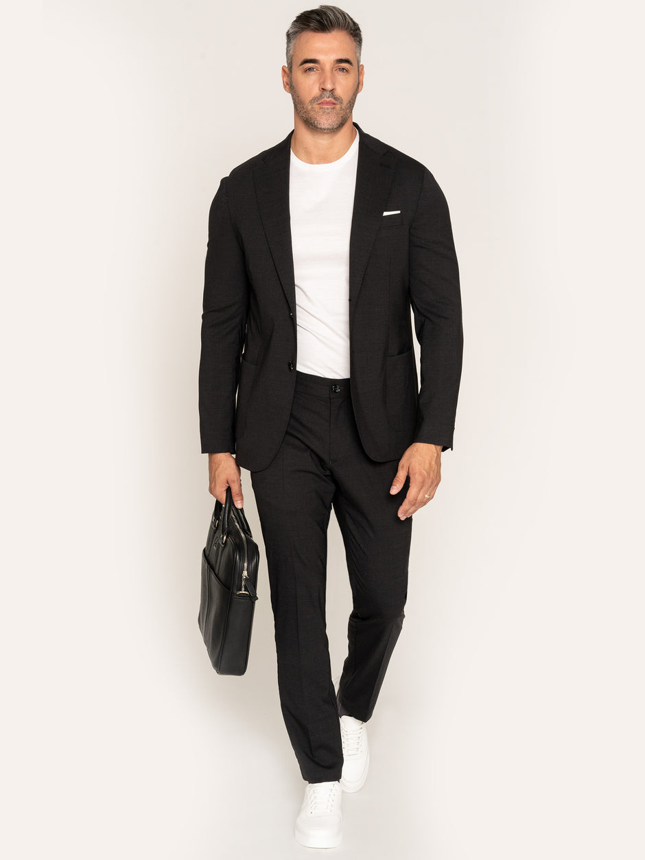 Sacou Office & Business Barbati Gri închis Lazio Lână Vitale Barberis BMan428 (1)
