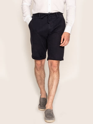 Pantaloni Barbati Scurti Bleumarin din 100% Bumbac Natural de Vara BMan167