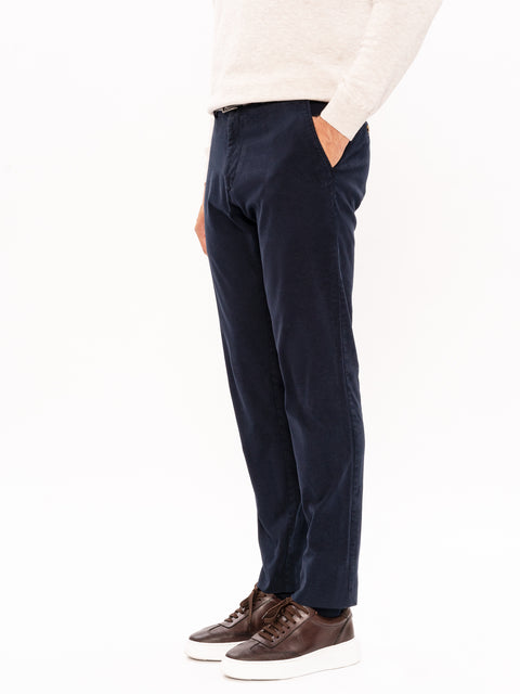 Pantaloni Bleumarin Office Barbati Model Chino Bumbac Natural Santanderia BMan549 (4)