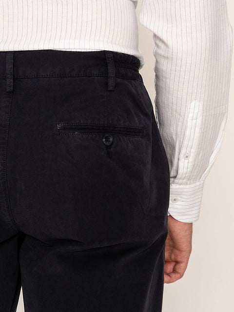 Pantaloni Barbati Scurti Bleumarin din 100% Bumbac Natural de Vara BMan167 (5)