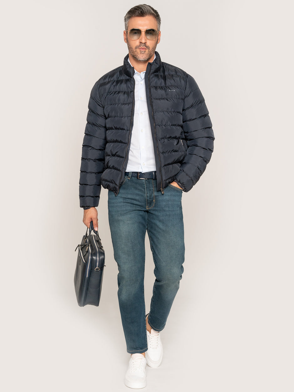 Blugi Casual Barbati Slim Fit Albastru Petrol BMan319 (6)