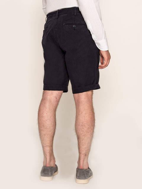 Pantaloni Barbati Scurti Bleumarin din 100% Bumbac Natural de Vara BMan167 (6)