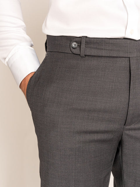 Costum Elegant Barbati Gri Inchis 100% Lana BMan332 (4)