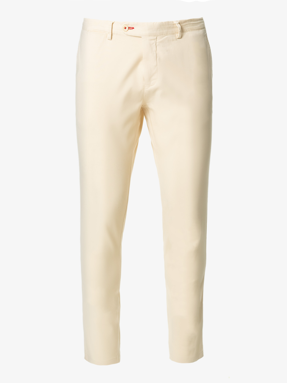 Pantaloni Casual Barbati Chinos Crem Din 100% Bumbac Natural BMan521 (6)