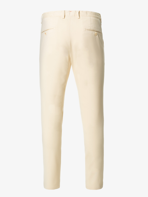 Pantaloni Barbati Chinos Crem Din 100% Bumbac Natural Office BMan521 (5)