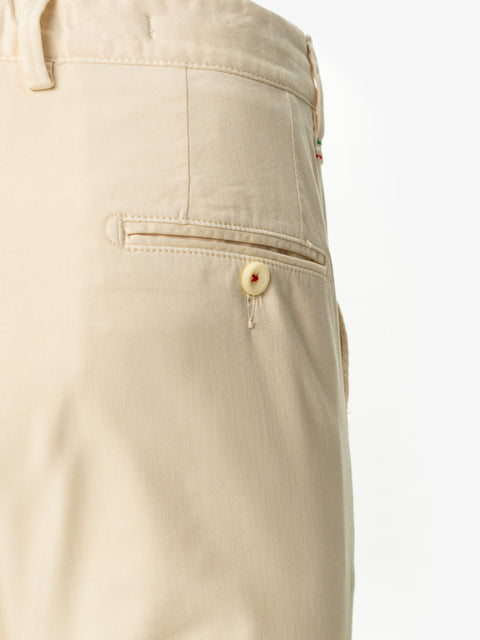 Pantaloni Barbati Chinos Crem Din 100% Bumbac Natural Office BMan521 (8)