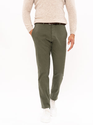 Pantaloni Verde Maslin Office Barbati Bumbac Organic Santanderia BMan549
