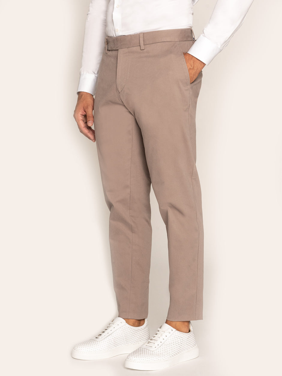 Pantaloni Barbati Bej Nisip 100% Bumbac Modern Casual BMan609 (4)