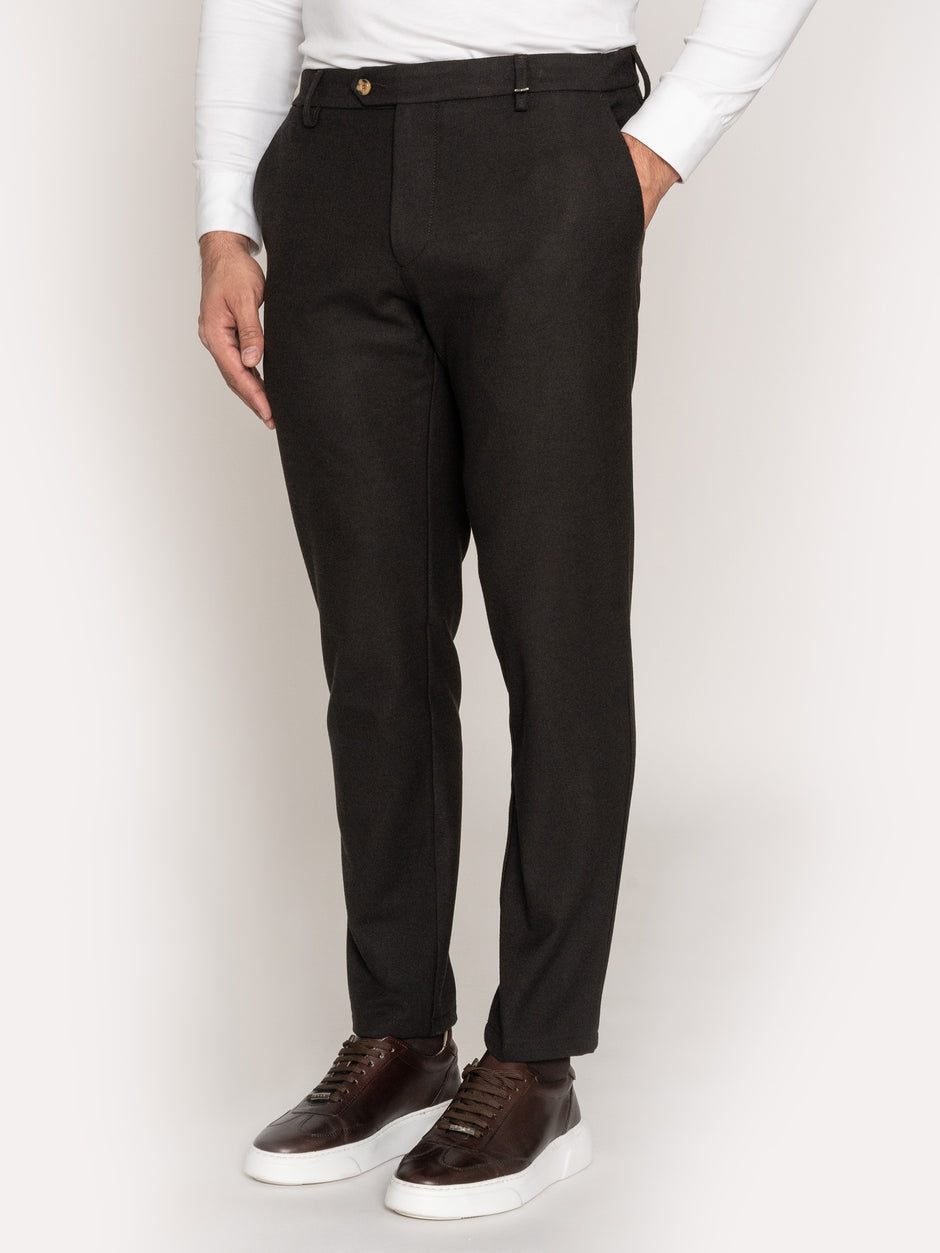 Pantaloni Office Barbati Confortabili Maro Inchis Essentials Comfort BMan615 (1)