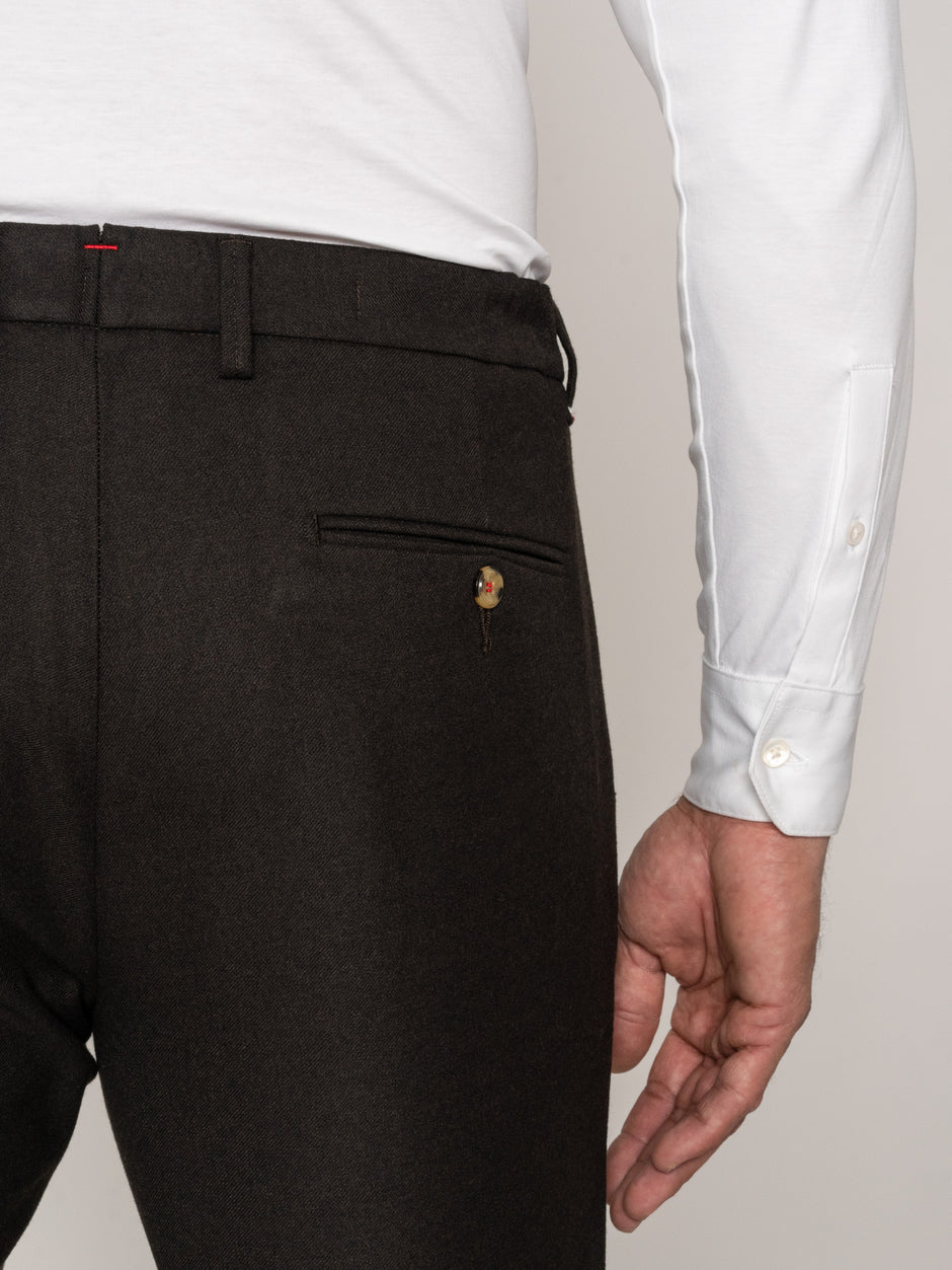 Pantaloni Office Barbati Confortabili Maro Inchis Essentials Comfort BMan615 (3)