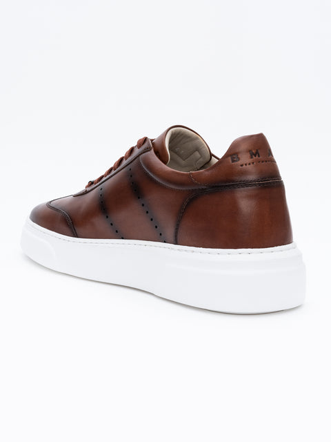 Pantofi Casual Barbati Maro Tobacco Sneakers 100% Piele Naturala Vitel BMan0349 (5)