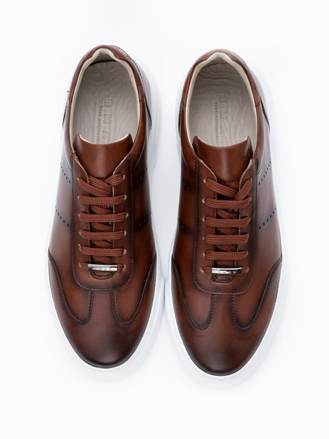 Pantofi Casual Barbati Maro Tobacco Sneakers 100% Piele Naturala Vitel BMan0349 (6)