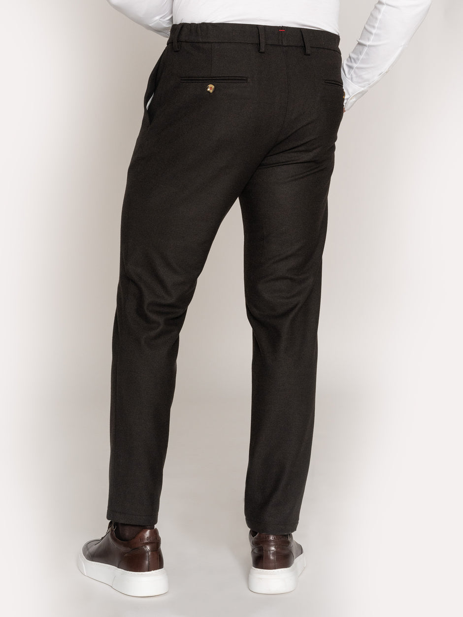 Pantaloni Office Barbati Confortabili Maro Inchis Essentials Comfort BMan615 (6)