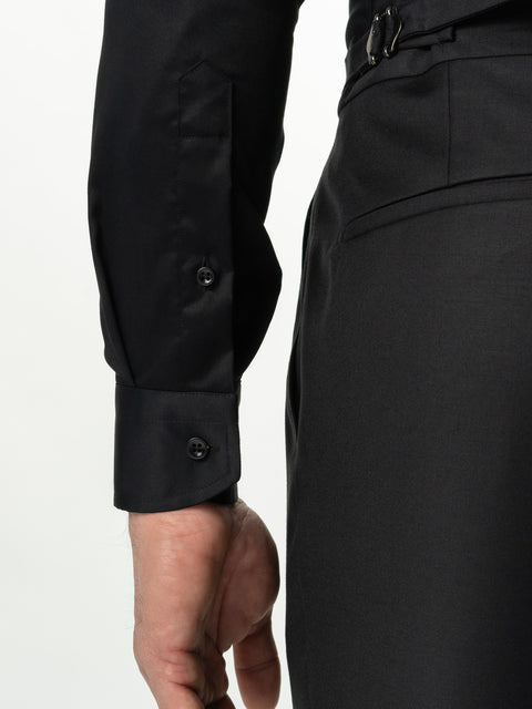Camasa Neagra Barbati 100% Bumbac Natural Premium Monti Usor De Calcat Eleganta BMan0001 (6)