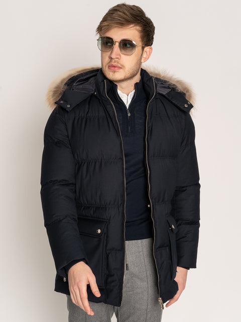 Pulover Bleumarin Barbati Din Cașmir Cu Fermoar BMan618 (4)