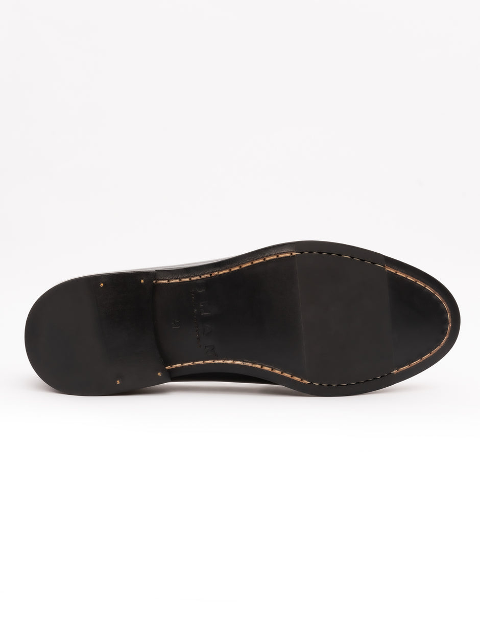 Pantofi Eleganti Barbati Tip Mocasini Gala Negru Lucios Din Piele Naturala Bman183 (6)
