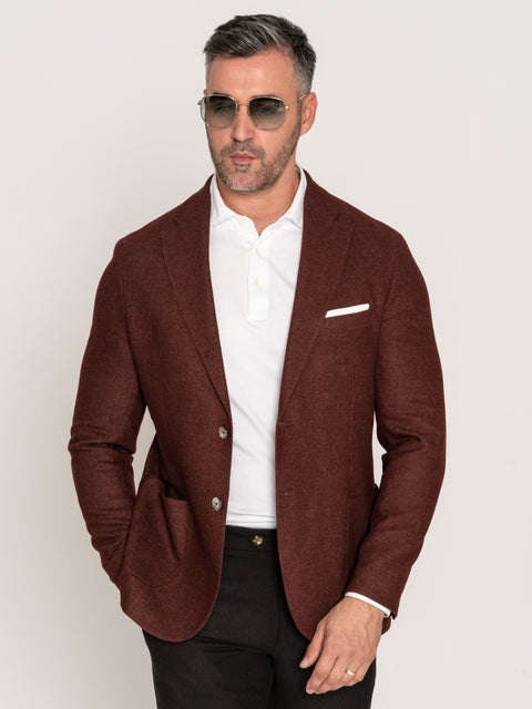 Pantaloni Office Barbati Confortabili Maro Inchis Essentials Comfort BMan615 (7)