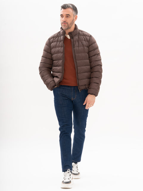 Pulover Casual Barbati Maro Caramiziu 100% Bumbac Guler Anchior BMan607 (4)