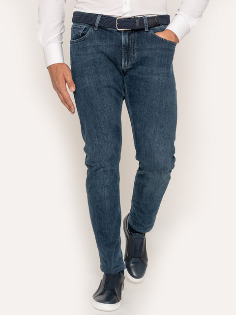 Blugi Modern Casual Barbati Albastru Pal Slim Fit BMan320 (1)